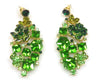 Green Crystal EARRINGS and Necklace