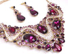 Cherry Rhinestone Necklace & earrings