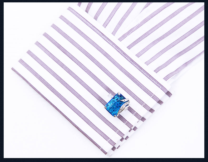 Blue Silver Cufflinks