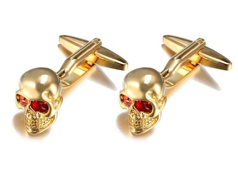 Gold Heart crystal cufflinks