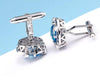 Natural Blue Topaz CuffLinks