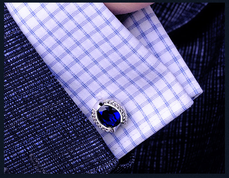 Blue Crystal Cufflinks