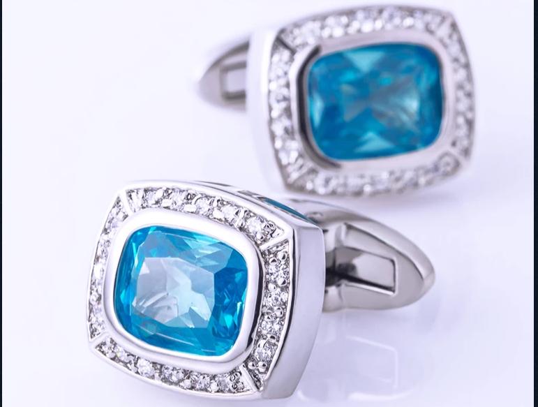 Blue Crystal Cufflinks