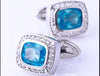 Blue Crystal Cufflinks