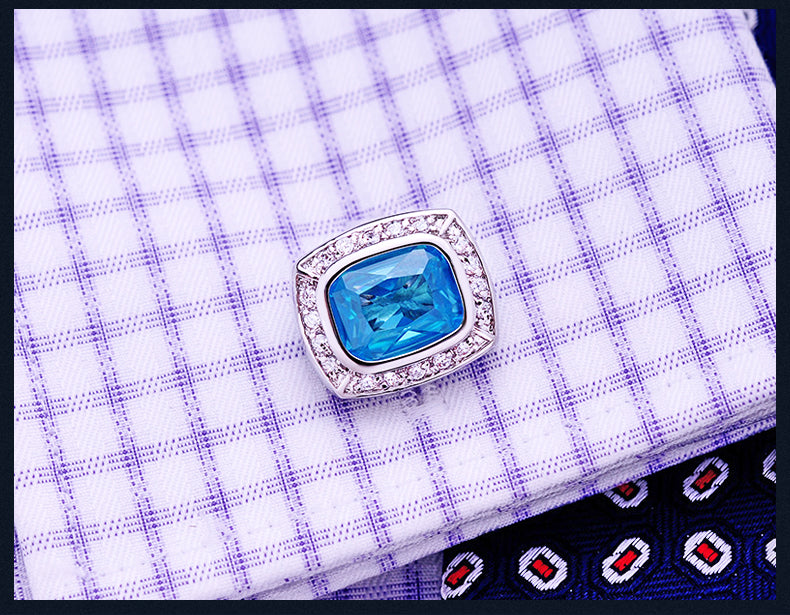 Blue Crystal Cufflinks