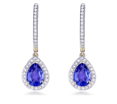 Oval Cut Natural Sapphire Clip Earrings