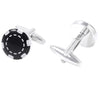 Casino chip silver cufflinks