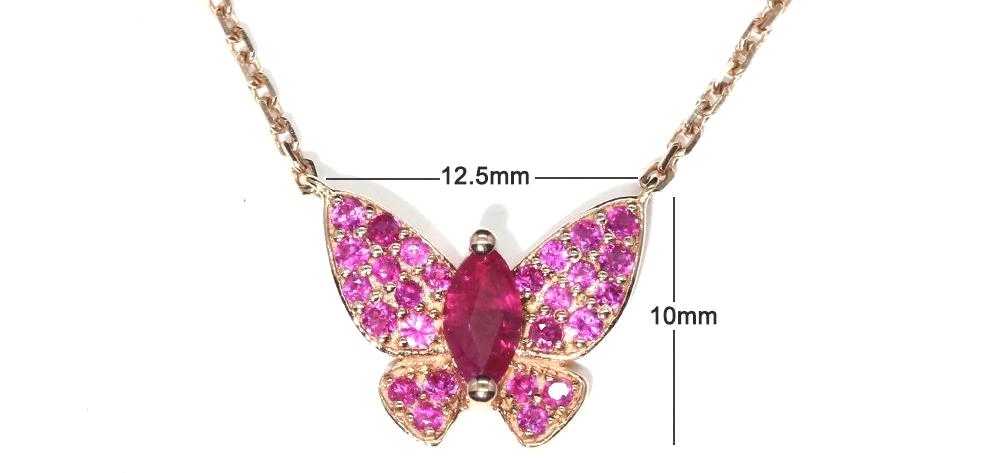 Butterfly Design Ruby Pendant