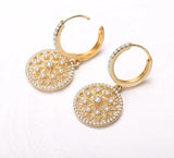 Gold Diamond Drop Earrings