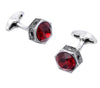 Retro Red Crystal Cufflinks