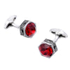 Retro Red Crystal Cufflinks