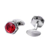 Retro Red Crystal Cufflinks