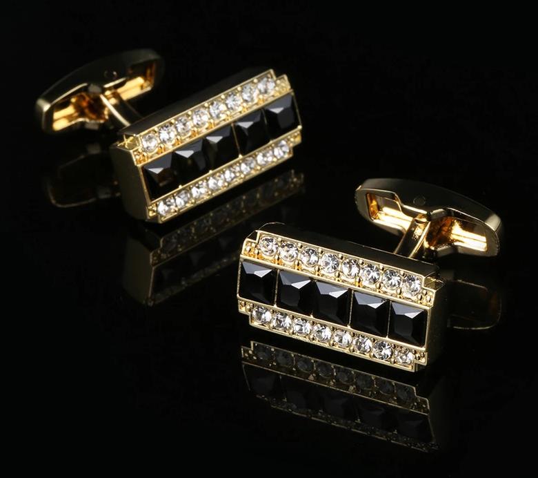 Crystal Gold Cufflinks