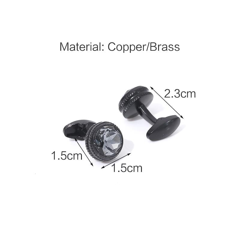 Black Crystal Cufflinks