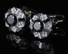 BLACK SILVER RHINESTONE CUFFLINKS