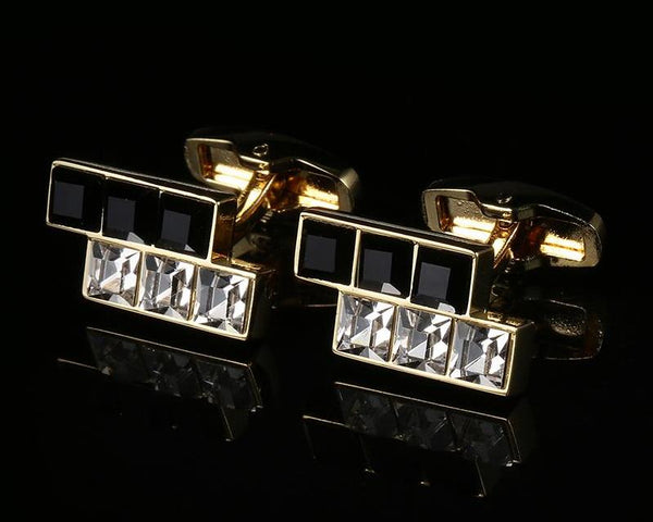 CRYSTAL Gold CUFFLINKS