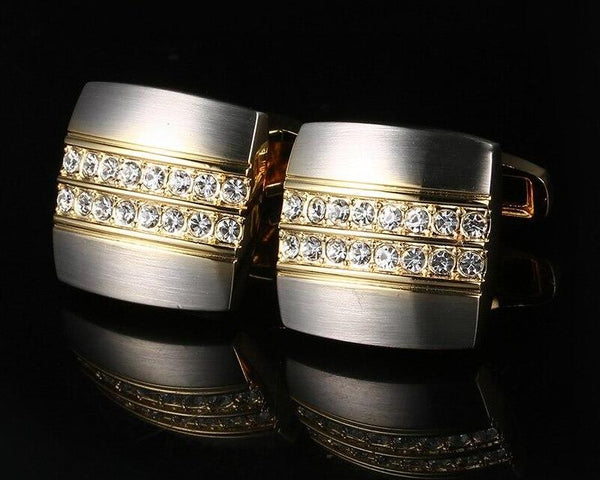 CRYSTAL SQUARE CUFFLINKS