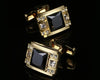 BLACK CRYSTAL CUFFLINKS