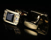 BLACK CRYSTAL CUFFLINKS