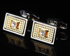 Crystal silver Cufflinks