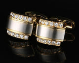 Gold Crystal Cufflinks