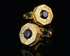 RHINESTONE GOLD CUFFLINKS