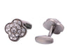 RHINESTONE GEMELOS SILVER CUFFLINKS