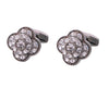 RHINESTONE GEMELOS SILVER CUFFLINKS