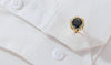 GOLD BLACK STONE CUFFLINKS