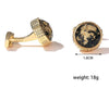 GOLD ROUND CUFFLINKS