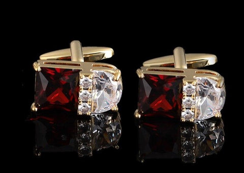 Hot Red Ruby Cufflinks