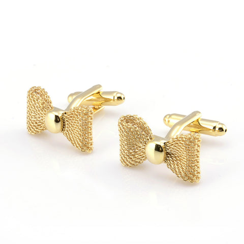 Gold crystal cufflinks