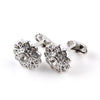 Vintage Flower Shaped Crystal Cufflinks