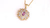 Pink Sapphire and Diamond Pendant