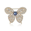 Elegant Freshwater Pearl 925 Sterling Silver Brooch