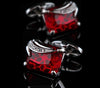 Red SILVER CUFFLINKS