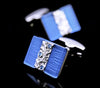 Blue Silver Cufflinks