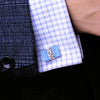 Blue Silver Cufflinks