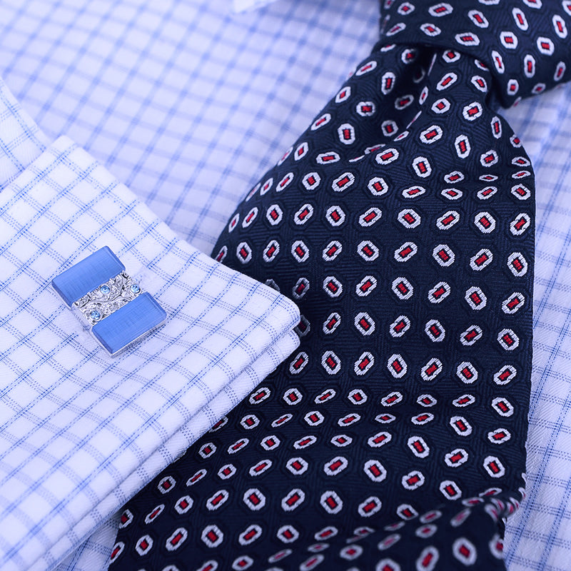 Blue Silver Cufflinks