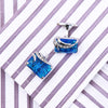 Blue Silver Cufflinks