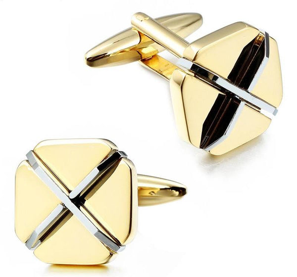 SHINNY GOLDEN CUFFLINKS