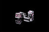 PURPLE CRYSTAL SQUARE CUFFLINKS