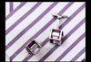 PURPLE CRYSTAL SQUARE CUFFLINKS