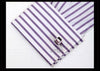 PURPLE CRYSTAL SQUARE CUFFLINKS