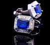 BLUE CRYSTAL CUFFLINKS