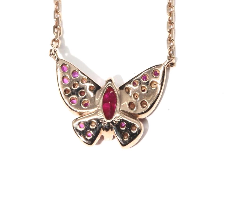 Butterfly Design Ruby Pendant