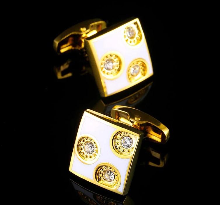 Crystal Copper Gold Cufflinks