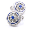 ROUND BUTTON SILVER CUFFLINKS