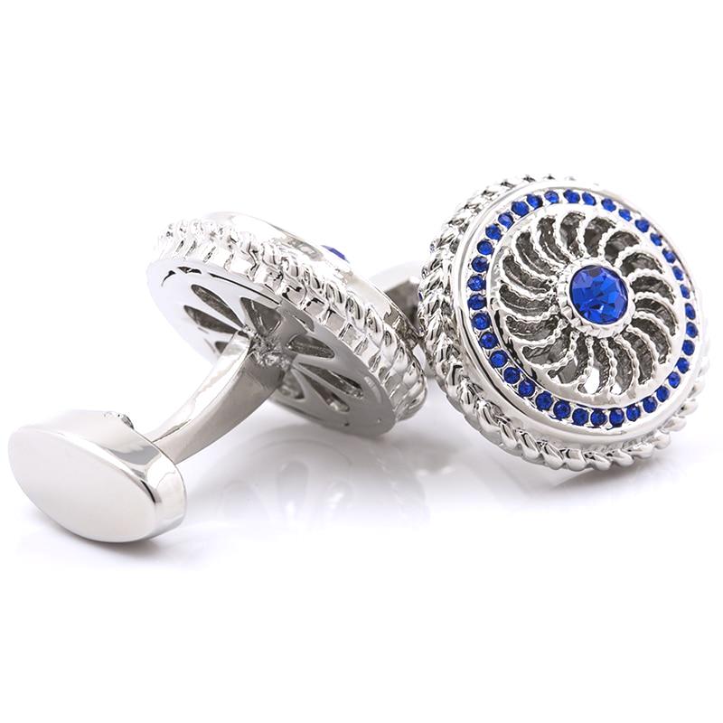 ROUND BUTTON SILVER CUFFLINKS