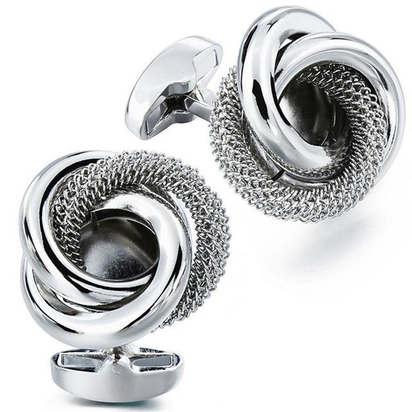 Silver Love Knot Cufflinks